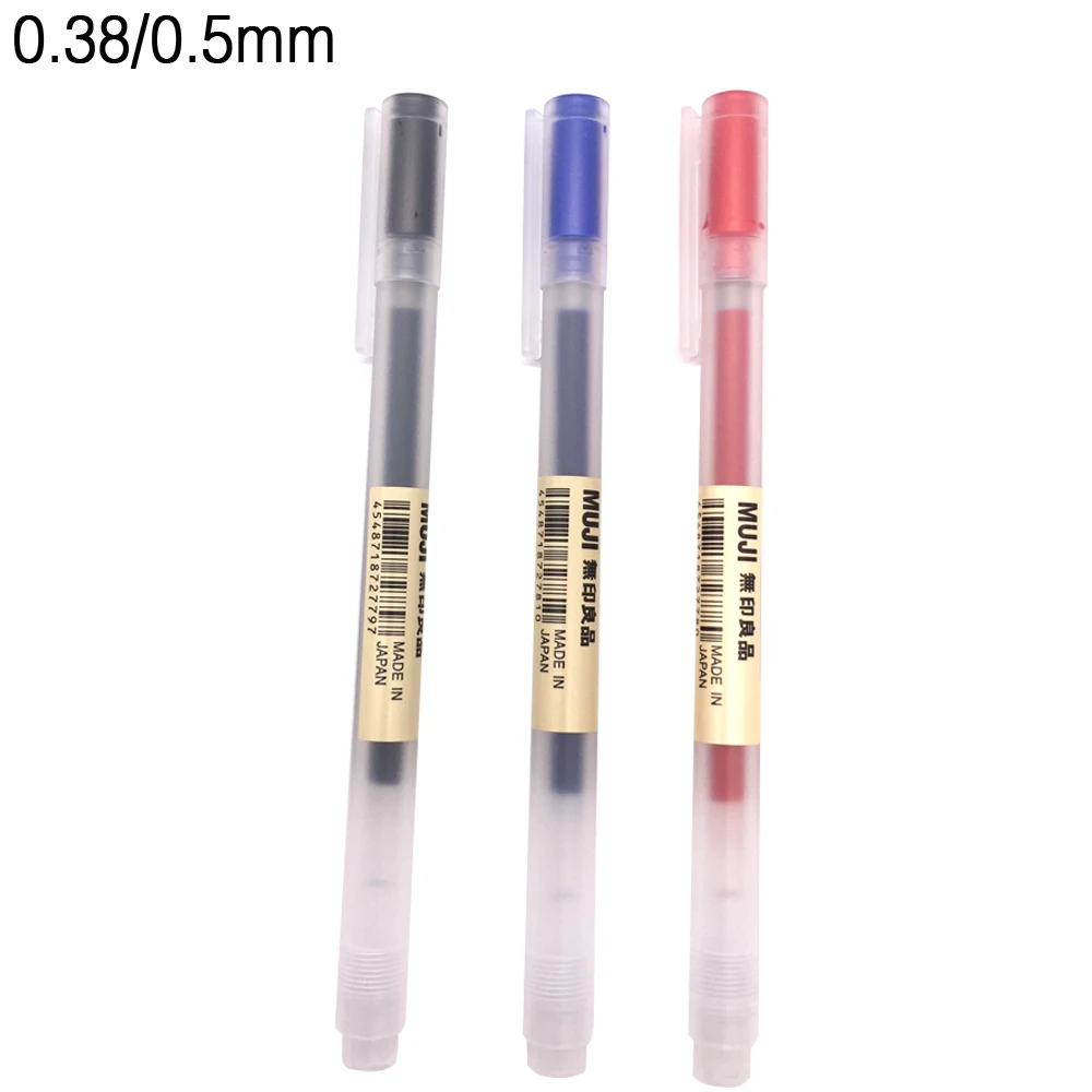 1 Piece MUJI Gel Pen 0.38/0.5mm Black/Blue/Red Smooth Ink Color Matte Pens Cute Caneta Kawaii School Supplies Office Stationary
1 Piece MUJI Gel Pen 0.38/0.5mm Black/Blue/Red Smooth Ink Color Matte Pens Cute Caneta Kawaii School Supplies Office Stationary