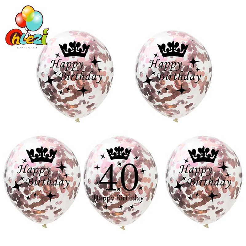 5pcs Birthday balloon Round helium globos 18 21 30 40 50 60 years old decor Gold silver Rose Gold Confetti balloon Girl' gifts
5pcs Birthday balloon Round helium globos 18 21 30 40 50 60 years old decor Gold silver Rose Gold Confetti balloon Girl' gifts
