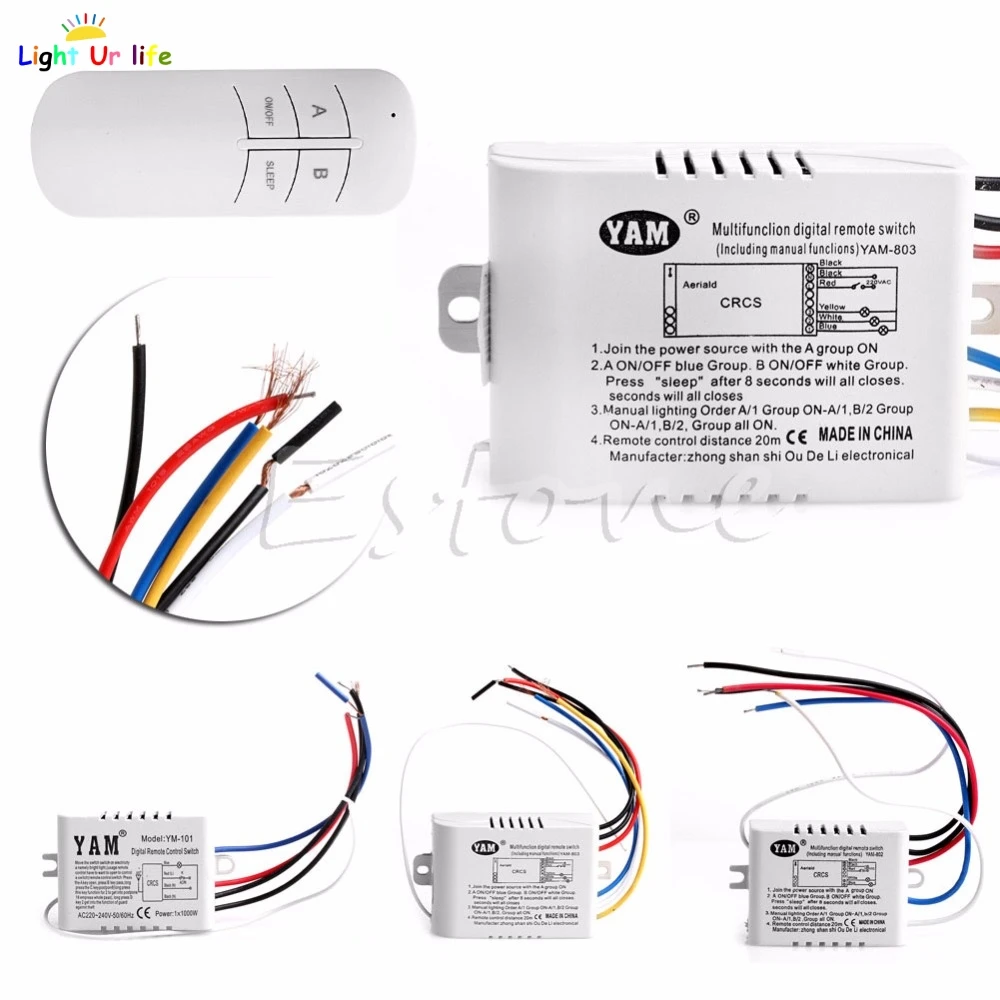 220V 1/2/3 Ways Wireless ON/OFF Lamp Remote Control Switch Receiver Transmitter-25
220V 1/2/3 Ways Wireless ON/OFF Lamp Remote Control Switch Receiver Transmitter-25