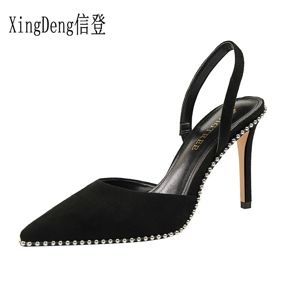 XingDeng Lady Flock Summer Design Party Dress Sandals Shoes Thin Heels shoes Women Rivets Pointed Toe High Heels Sandals Shoes
XingDeng Lady Flock Summer Design Party Dress Sandals Shoes Thin Heels shoes Women Rivets Pointed Toe High Heels Sandals Shoes