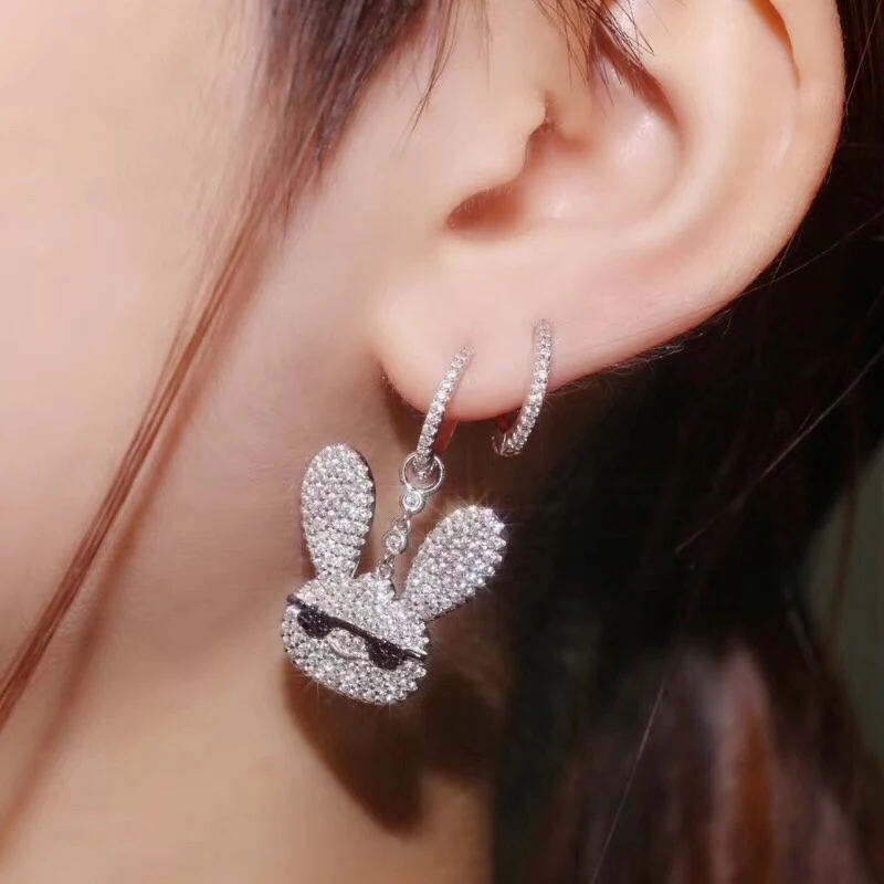 Sweetie Naughty Rabbit Cuff Earring Mr Bunny Pure 925 Sterling Silver Zircon Asymmetry Earring Women Wedding Hoop Animal Jewelry
Sweetie Naughty Rabbit Cuff Earring Mr Bunny Pure 925 Sterling Silver Zircon Asymmetry Earring Women Wedding Hoop Animal Jewelry