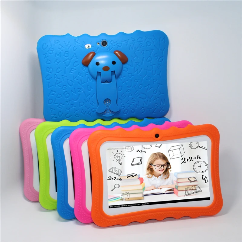 

Q8-8G A33 512MB/8GB 7 inch Kids Tablet PC Quad Core Android 4.4 Dual Camera 1024*600 for kid gift with usb light big speaker