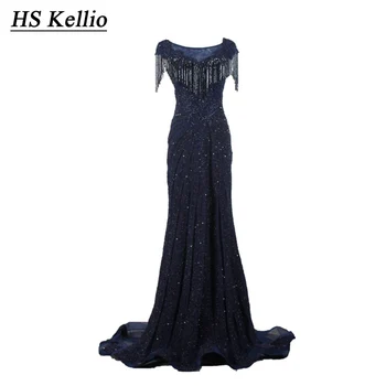 HS Kellio Evening Dress Long Luxury Beaded Navy Blue Formal Occasion Party Gown Floor Length
HS Kellio Evening Dress Long Luxury Beaded Navy Blue Formal Occasion Party Gown Floor Length