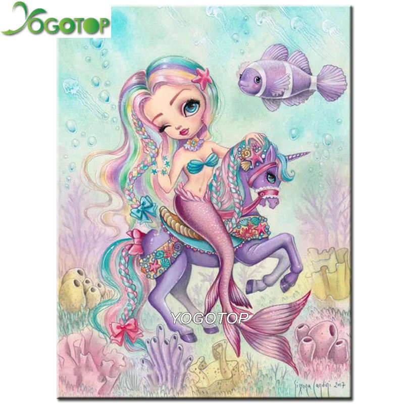 Full square/round drill 5D Diy Diamond Painting Mermaid girl and unicorn 3D Diamond Embroidery Mosaic Child gift big eyes YY1123
Full square/round drill 5D Diy Diamond Painting Mermaid girl and unicorn 3D Diamond Embroidery Mosaic Child gift big eyes YY1123