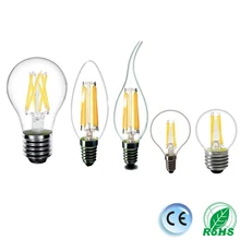 Led キャンドル電球 E27 LED フィラメントライト 220 ボルト E14 レトロアンティークグローバルガラスエジソンランプヴィンテージ 360 度 LED ランプ屋内装(China)