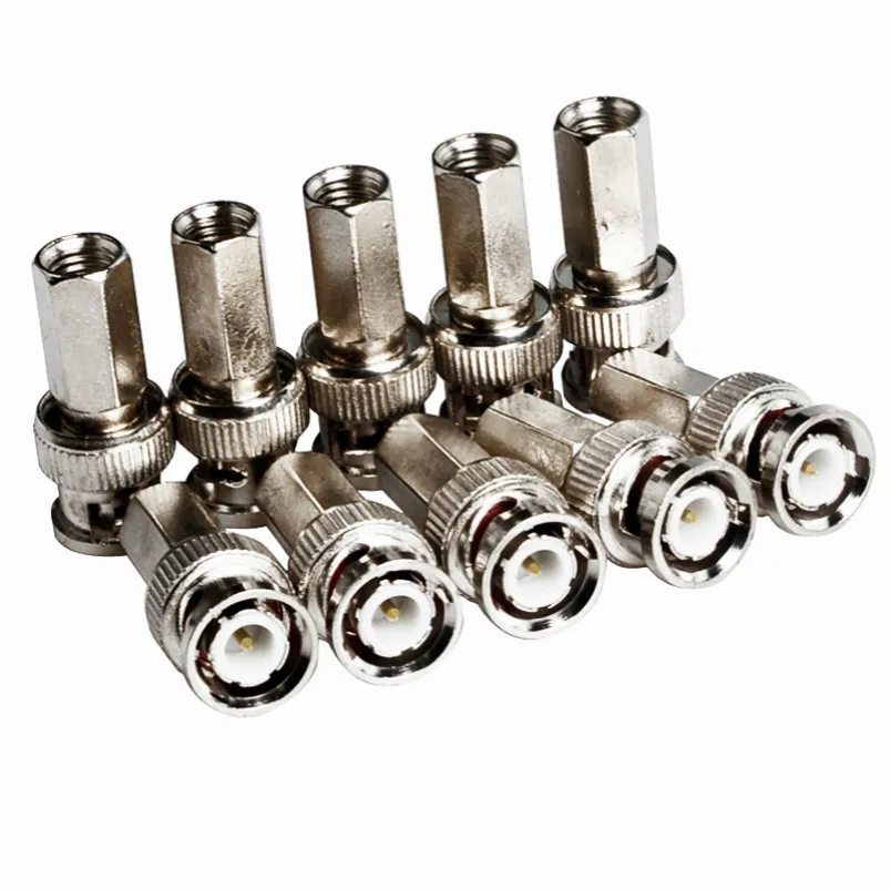 10PCS/lot BNC Male Connectors Cable Adapters for RG59 Coaxial Cable BNC1A2 C63 Widely used for DVR, CCTV and other AV devices
10PCS/lot BNC Male Connectors Cable Adapters for RG59 Coaxial Cable BNC1A2 C63 Widely used for DVR, CCTV and other AV devices