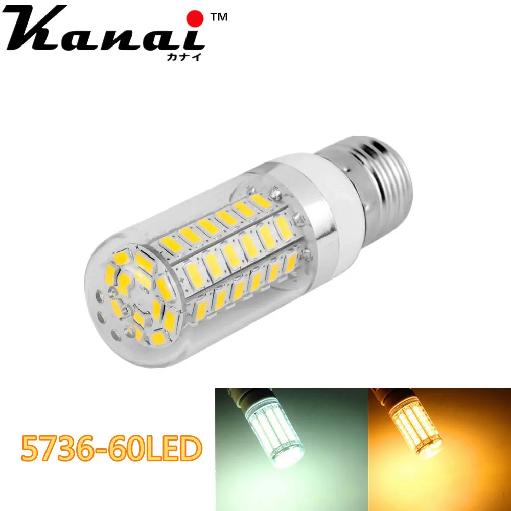LED Bulb E27 E14 SMD 5736 lamparas 60LEDs Lampada Similar tungsten 60W LED Bulb lights 220V 110V Ampoule Candle Luz
LED Bulb E27 E14 SMD 5736 lamparas 60LEDs Lampada Similar tungsten 60W LED Bulb lights 220V 110V Ampoule Candle Luz