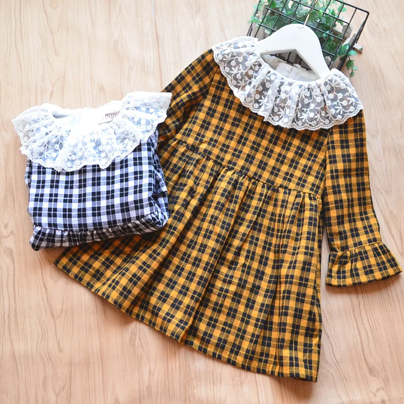 New Winter Kids Girls Long Sleeve Dress With Lace Plaid Girls Princess Dress Spring Autumn Baby Girls Dresses Children Clothes
New Winter Kids Girls Long Sleeve Dress With Lace Plaid Girls Princess Dress Spring Autumn Baby Girls Dresses Children Clothes