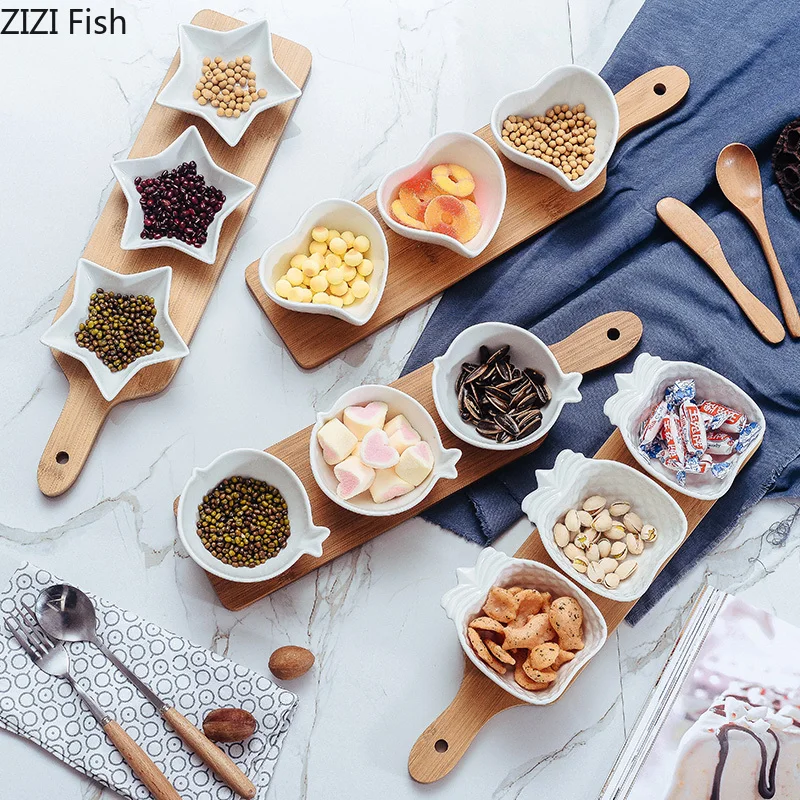Japanese-style Ceramic Snack Plate Set Dessert Plates Snack Tray Fruit Plate Square Snack Bowls with Wooden Pallets
Japanese-style Ceramic Snack Plate Set Dessert Plates Snack Tray Fruit Plate Square Snack Bowls with Wooden Pallets