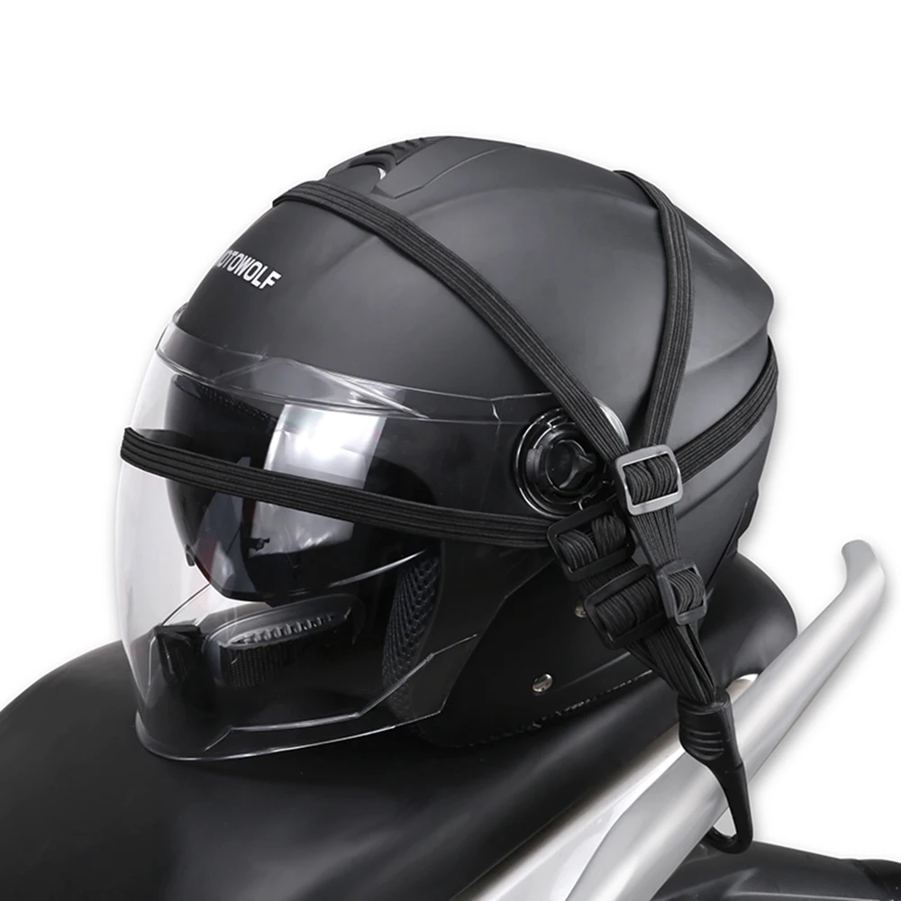Universal Moto Helmet Mesh Net Motorcycle Luggage Net Protective Gears Luggage Hooks Motorcycle Accessories Organizer Holder 13