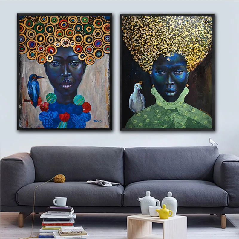 GoldLife Africa canvas painting Wall Art Painting Pictures Posters and Prints Black Woman With Bird On Canvas Wall Pictures
GoldLife Africa canvas painting Wall Art Painting Pictures Posters and Prints Black Woman With Bird On Canvas Wall Pictures