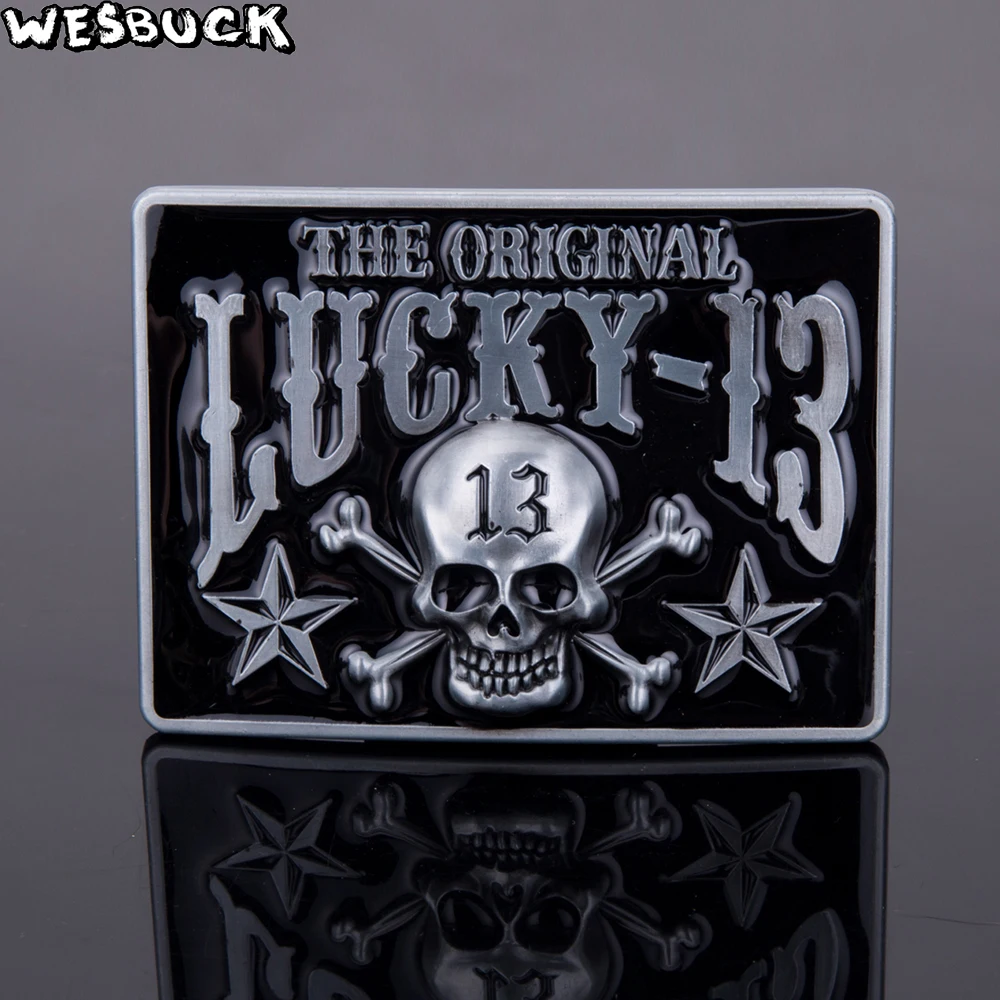 WesBuck Brand Skull Belt Buckles Metal for Man Women Cool Lucky-13 Black West Buckles Metal Cowboy Fivela Marvel Belt Hebilla
WesBuck Brand Skull Belt Buckles Metal for Man Women Cool Lucky-13 Black West Buckles Metal Cowboy Fivela Marvel Belt Hebilla