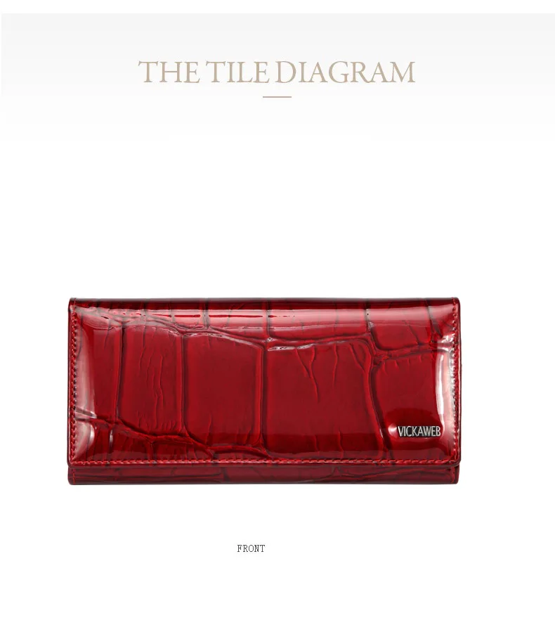 VICKAWEB Magnetic Hasp Wallet Women Genuine Leather Wallet Female Fashion Women Wallets Long Womens Wallets and Lady Coin Purses20170614_013623_007