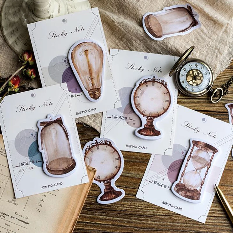 4 Pcs/set Cute Vintage Clock Time Sticky Notes Sandglass Diary Planner Marker Memo Pads Stationery Office School Supplies
4 Pcs/set Cute Vintage Clock Time Sticky Notes Sandglass Diary Planner Marker Memo Pads Stationery Office School Supplies