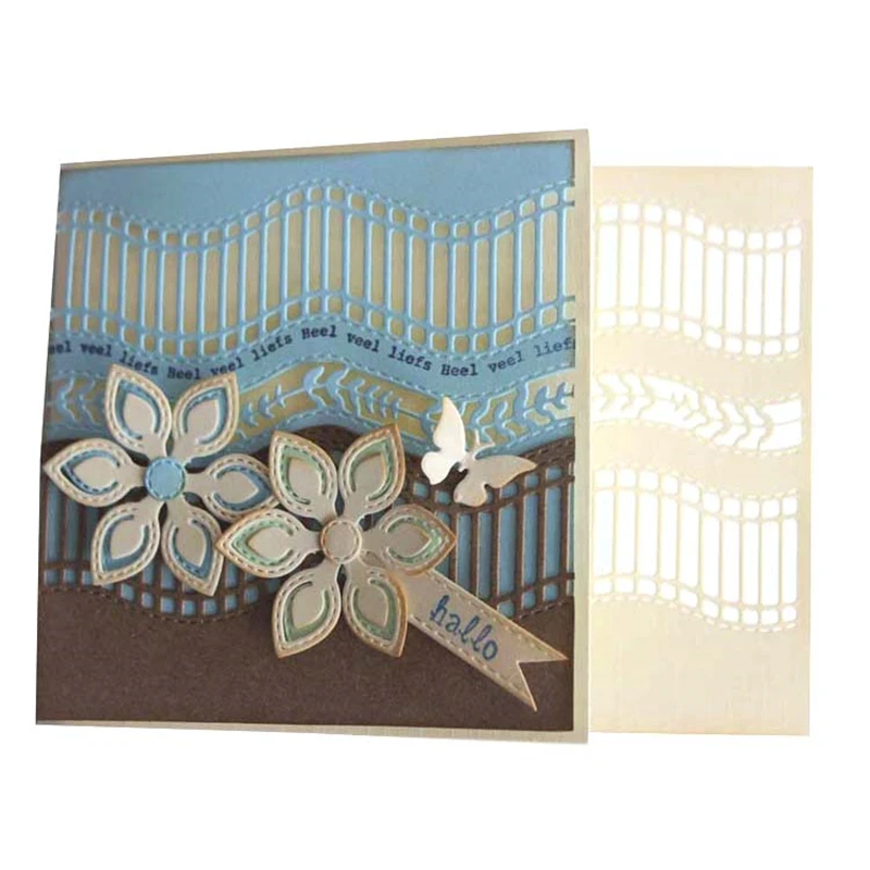 Naifumodo Craft Die Metal Cutting Dies Wave Flower Borders DIY New 2019 Scrapbooking for Card Making Embossing Stencil Paper | Дом и сад