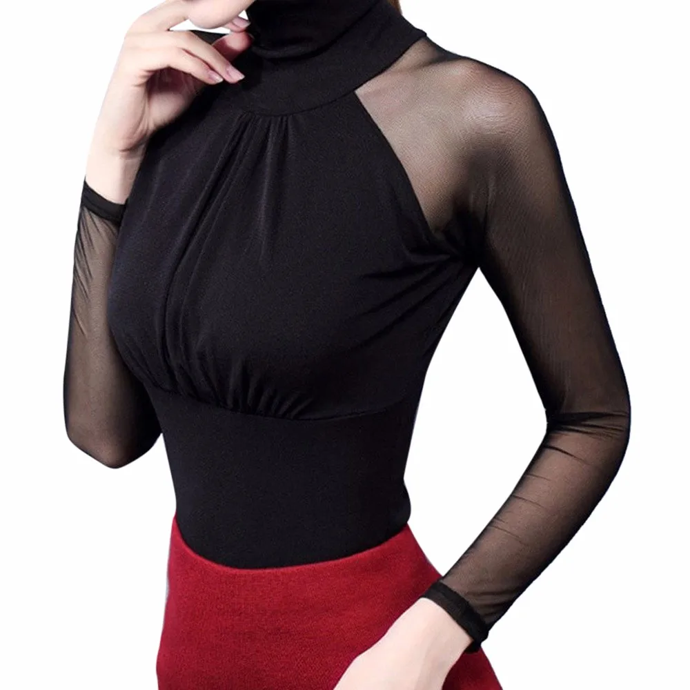 2018 Women Lace Mesh Blouse Shirt Sexy See Through Turtleneck Long Sleeve Blouses Office Ladies Elastic Slim Blouses Tops Blusas
2018 Women Lace Mesh Blouse Shirt Sexy See Through Turtleneck Long Sleeve Blouses Office Ladies Elastic Slim Blouses Tops Blusas