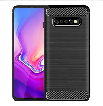 

50pcs/lot Carbon Fiber Silicone soft Back cover case for Samsung S10 plus 5G e A9s M30 A60 A10 A20 A30 A40 A50 A70 M20 M10 A9