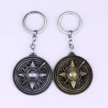 Game of Thrones MQCHUN Escudo Rodada Moeda de Metal Chaveiro Pingente Chaveiro Chaveiro Chave Anel para Homens e Mulheres-50(China)