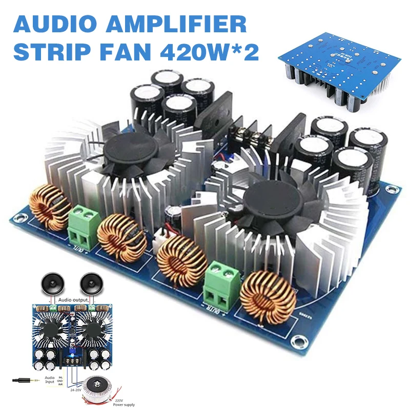 New TDA8954TH Speaker Amplifier Board 420Wx2 Large Power AD Digital AC 24V Audio Amplifier Boards 142x106x25mm
New TDA8954TH Speaker Amplifier Board 420Wx2 Large Power AD Digital AC 24V Audio Amplifier Boards 142x106x25mm
