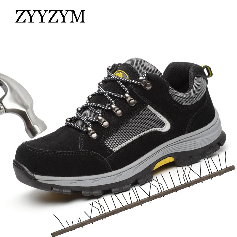 ZYYZYM Autumn Winter Men Working Safety Shoes Protective Steel Toe Split Leather Outdoors Safety Shoes Men Plus Size 
ZYYZYM Autumn Winter Men Working Safety Shoes Protective Steel Toe Split Leather Outdoors Safety Shoes Men Plus Size
