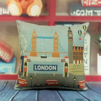 LINKWELL 45x45cm London Cartoon UK Tower Bridge Big Ben Bus Balloon Cushion Covers Decorative Pillowcase Red Bus Solider
LINKWELL 45x45cm London Cartoon UK Tower Bridge Big Ben Bus Balloon Cushion Covers Decorative Pillowcase Red Bus Solider