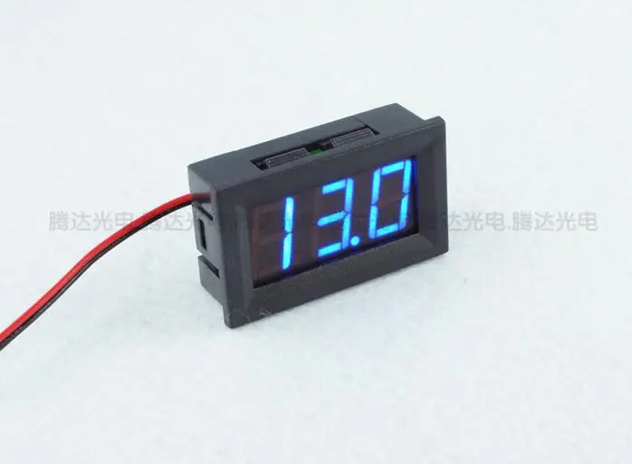8PCS 2 Wires 0.56 inch Digital Voltmeter 4.5-30V/ DC4.5-30V Blue LED Vehicles Motor Voltage Panel Meter LED Voltmeter Tools
8PCS 2 Wires 0.56 inch Digital Voltmeter 4.5-30V/ DC4.5-30V Blue LED Vehicles Motor Voltage Panel Meter LED Voltmeter Tools