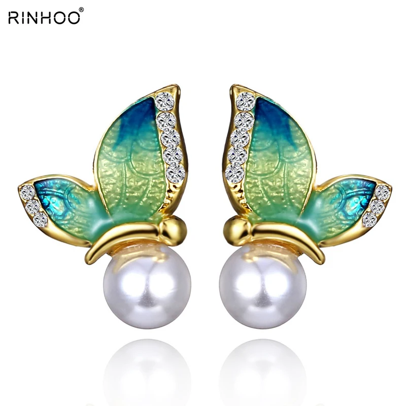 High Quality Delicate 3 Color Gold Drops Of Oil Butterfly Bow Knot Pearl Earrings For Women brincos Best Special Gift
High Quality Delicate 3 Color Gold Drops Of Oil Butterfly Bow Knot Pearl Earrings For Women brincos Best Special Gift