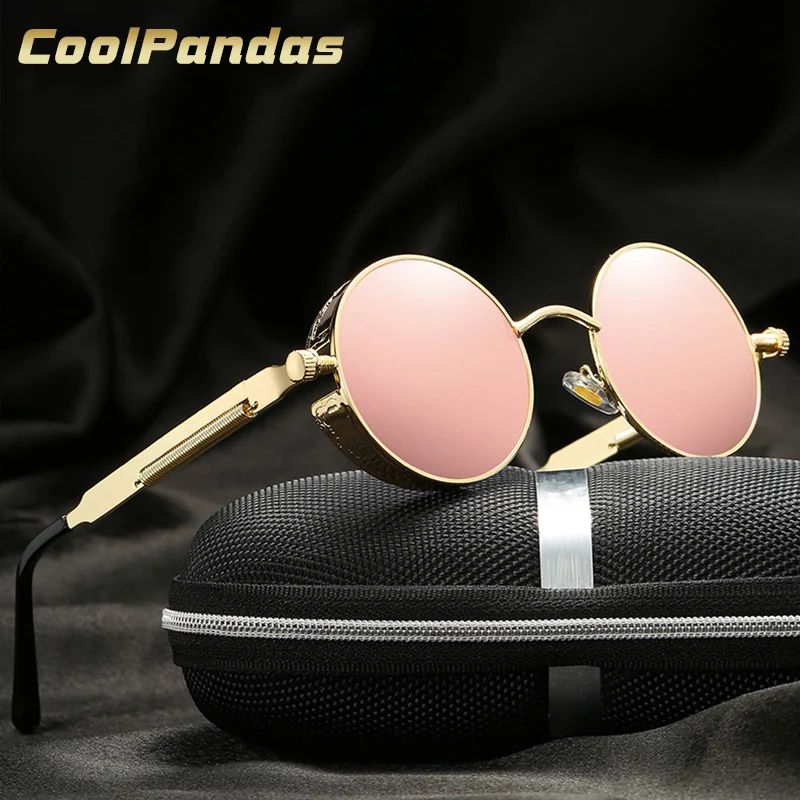 2018 New Pink Round Polarized Sunglasses Women Gothic Steampunk Sunglasses Lady Gold Mens Hot UV400 Rays Vintage Shield Eyewear
2018 New Pink Round Polarized Sunglasses Women Gothic Steampunk Sunglasses Lady Gold Mens Hot UV400 Rays Vintage Shield Eyewear