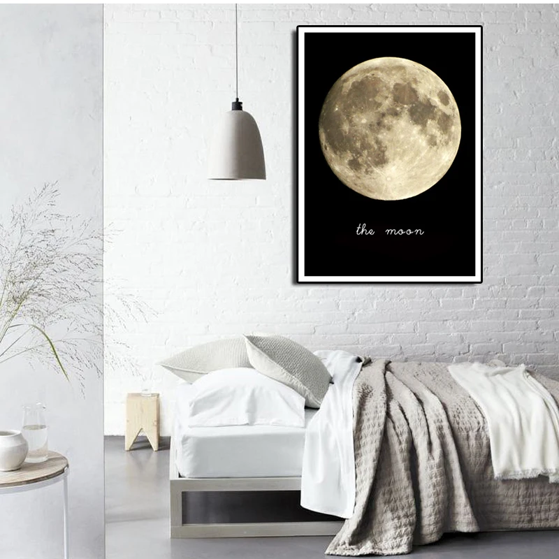 Moon Canvas Art Print Poster, Wall Art Picture for Living Room Decoration, Nordic Home Decor Painting
Moon Canvas Art Print Poster, Wall Art Picture for Living Room Decoration, Nordic Home Decor Painting
