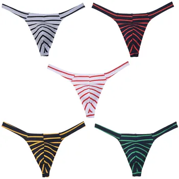 Sexy Bikini Thongs Men's Fashion G-strings Smooth Cotton Underwear New Style Underpants Raised Pouch Striped Soft Male Shorts
Sexy Bikini Thongs Men's Fashion G-strings Smooth Cotton Underwear New Style Underpants Raised Pouch Striped Soft Male Shorts