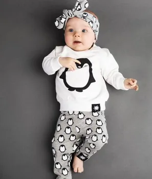 Infan Toddler Baby Girls Boys Clothes Fashion Cotton Long Sleeved Cartoon Penguin T-shirt+Pants Newborn Baby Clothing Set
Infan Toddler Baby Girls Boys Clothes Fashion Cotton Long Sleeved Cartoon Penguin T-shirt+Pants Newborn Baby Clothing Set