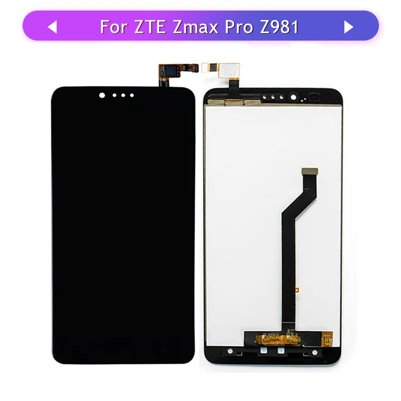 Фото Для ZTE Zmax Pro Z981 ЖК-дисплей сенсорный экран в сборе стеклянная панель дигитайзер