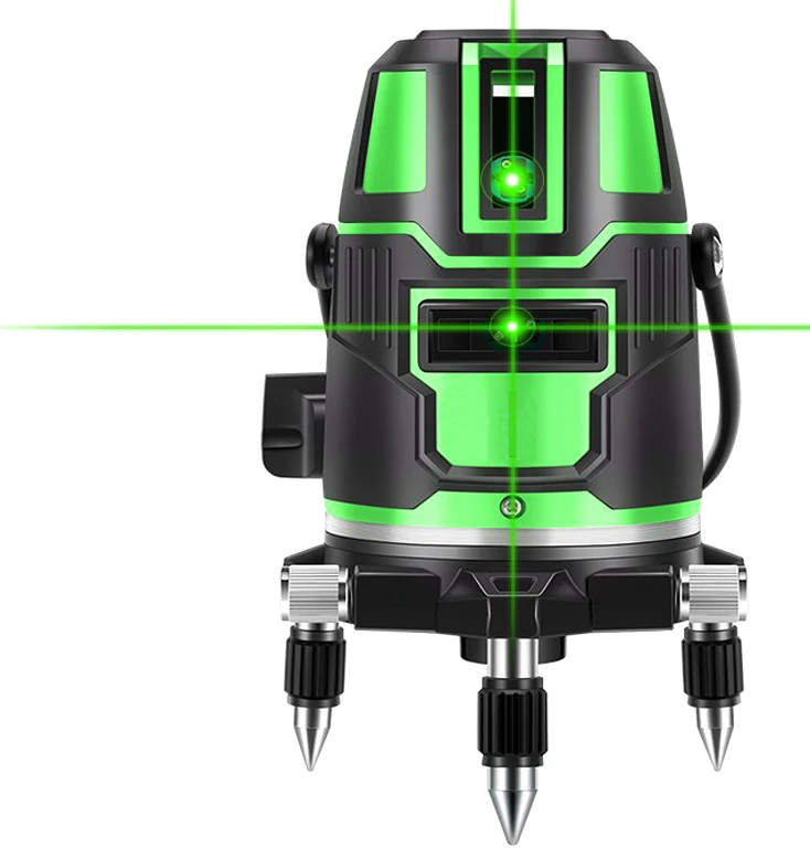Лазерный уровень с 5 линиями профессиональный зеленый лазер литиевым