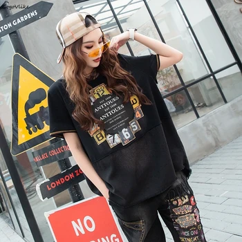 Summer Print Punk Clothing Hooded Tops 2020 New Black Women Cotton T shirts Plus Size Pullovers TShirt Black Shirts LT049S30
Summer Print Punk Clothing Hooded Tops 2020 New Black Women Cotton T shirts Plus Size Pullovers TShirt Black Shirts LT049S30