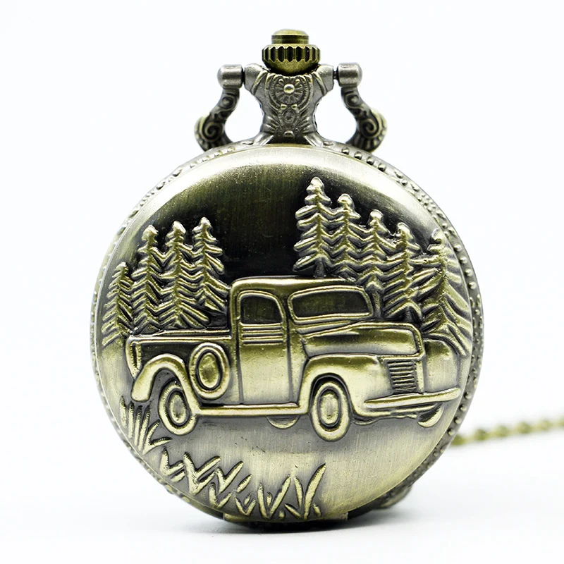 Antique Bronze Car Truck Pendant Quartz Pocket Watch Necklace Chain Mens Women Gift relogio de bolso
Antique Bronze Car Truck Pendant Quartz Pocket Watch Necklace Chain Mens Women Gift relogio de bolso