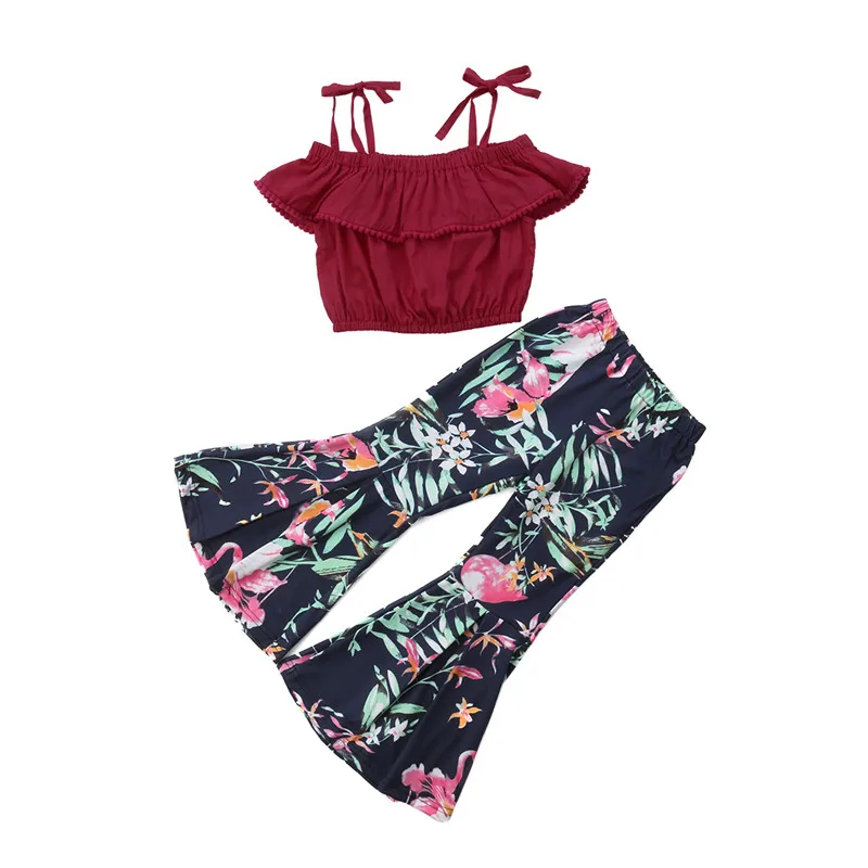 Kids Baby Girl Clothes Set Short Sleeve Off-shoulder Tops Skirt Floral Bell-Bottoms Pants Girls Clothing Cute Cotton 2PCS
Kids Baby Girl Clothes Set Short Sleeve Off-shoulder Tops Skirt Floral Bell-Bottoms Pants Girls Clothing Cute Cotton 2PCS