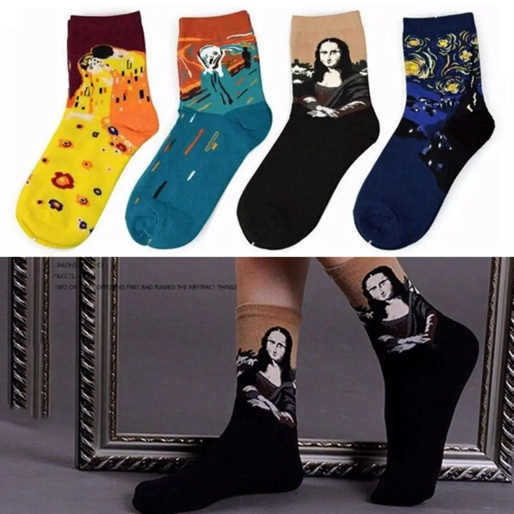1 Pair Fashion Retro Mona Lisa Painting Art Unisex Men Women Short Socks Funny Novelty Starry Night Vintage Sock
1 Pair Fashion Retro Mona Lisa Painting Art Unisex Men Women Short Socks Funny Novelty Starry Night Vintage Sock