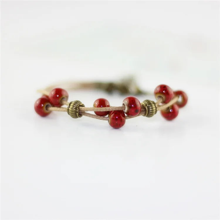 1PCS New Fashion Adjustable Delicate Hand-Woven Ceramic Beads Bracelet Originality Chinese Style Bracelet Adorn Article
1PCS New Fashion Adjustable Delicate Hand-Woven Ceramic Beads Bracelet Originality Chinese Style Bracelet Adorn Article