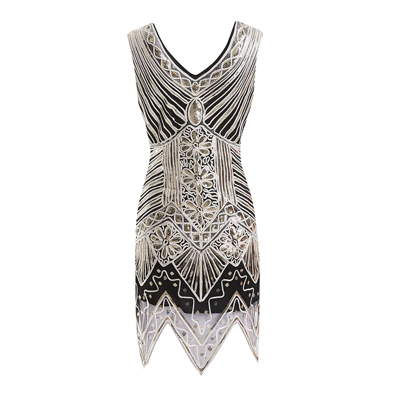 1920s Vintage Flapper Great Gatsby Dress Summer Fancy Costumes V-Neck Embroidery Sequin Fringe Party Midi Dresses Vestidos
1920s Vintage Flapper Great Gatsby Dress Summer Fancy Costumes V-Neck Embroidery Sequin Fringe Party Midi Dresses Vestidos