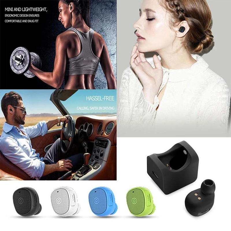 Фото Sport Stereo Bluetooth Earphone Mini V4.1 Wireless Headphones Headset Microphone With Charging Station X1T X2T TWS Earphones | Электроника