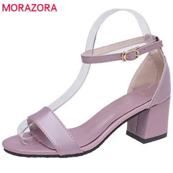 MORAZORA 2020 top quality pu women sandals square heel summer shoes big size 34-43 buckle fashion shoes sweet pink shoes woman
MORAZORA 2020 top quality pu women sandals square heel summer shoes big size 34-43 buckle fashion shoes sweet pink shoes woman