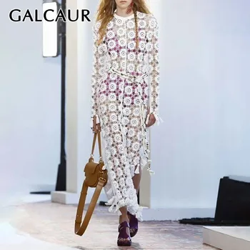 GALCAUR Summer Hollow Out Women Dress O Neck Long Sleeve Loose Perspective Ankle Length Dresses Female Fashion 2020 New
GALCAUR Summer Hollow Out Women Dress O Neck Long Sleeve Loose Perspective Ankle Length Dresses Female Fashion 2020 New
