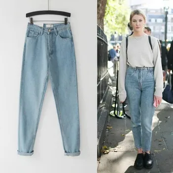 Mom Jeans cintura alta Vintage High Waist Pants Jeans Boyfriend Denim Trousers Ladies Cotton Casual Blue Pencil Jeans Plus Size
Mom Jeans cintura alta Vintage High Waist Pants Jeans Boyfriend Denim Trousers Ladies Cotton Casual Blue Pencil Jeans Plus Size