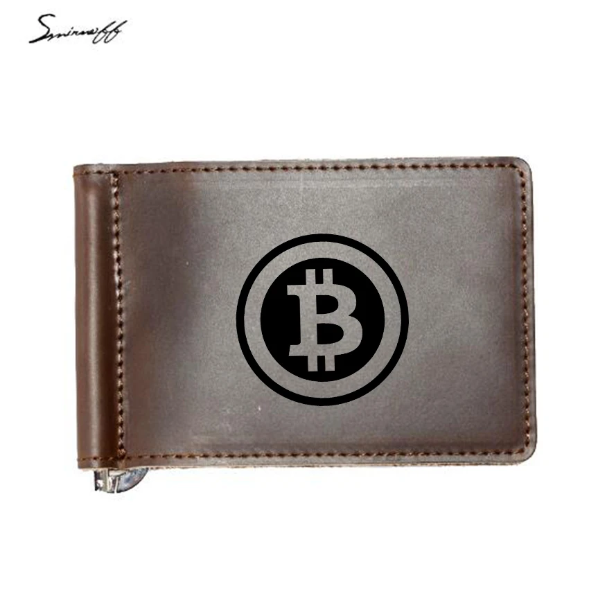 Men Purse Genuine Leather 2 Folded Rouble Note Wallet Male Engraved Digital currency Bitcoin Logo Money Clip with Metal Clamp
Men Purse Genuine Leather 2 Folded Rouble Note Wallet Male Engraved Digital currency Bitcoin Logo Money Clip with Metal Clamp