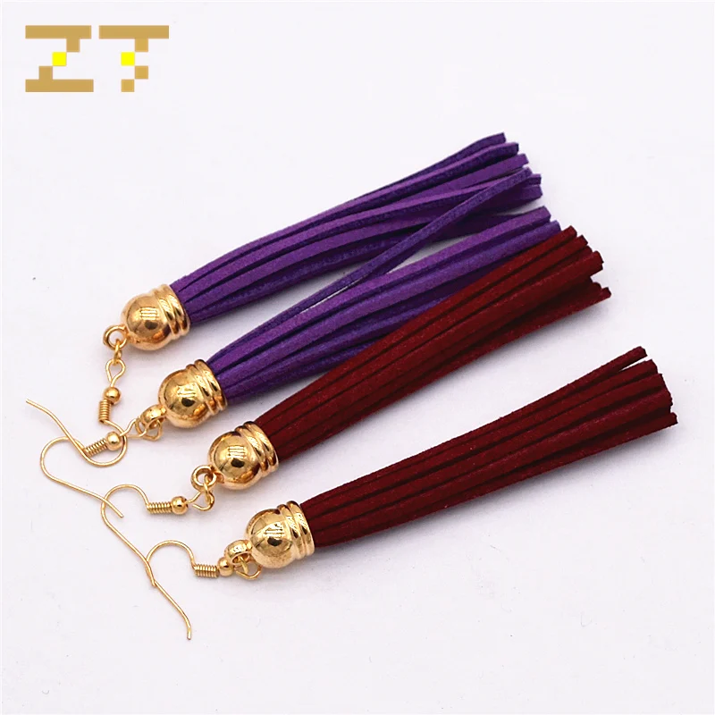 Hot Sale Fashion Long Statement Black Velvet Leather Tassel Dangle Drop Gold Earrings for Women Jewelry Brincos Oorbellen Bijoux
Hot Sale Fashion Long Statement Black Velvet Leather Tassel Dangle Drop Gold Earrings for Women Jewelry Brincos Oorbellen Bijoux