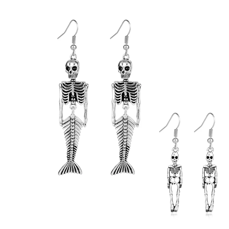 Hot Fashion Creative Silver Halloween Skeleton Dangle Drop Earrings Handmade DIY Jewelry Vintage Punk Earrings for Women
Hot Fashion Creative Silver Halloween Skeleton Dangle Drop Earrings Handmade DIY Jewelry Vintage Punk Earrings for Women