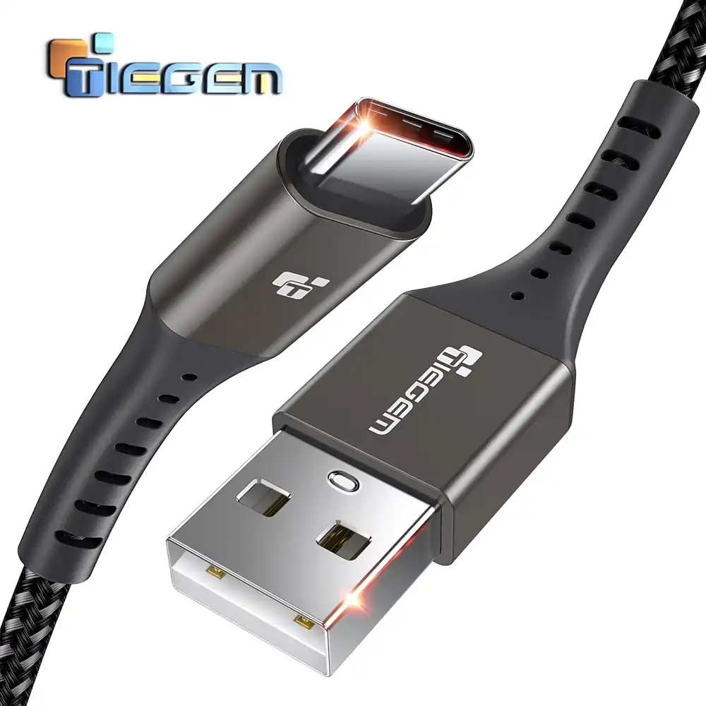 tiegem usb type c cable ubs-c 2a fast charger type-c cable sync