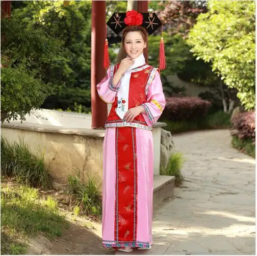 

(0129) Qing Dynasty gege high-grade princess costume Hanfu ancient royal flag clothing women's Cosplay the Manchu court dress