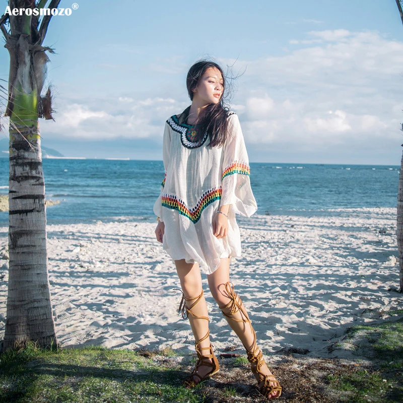 Traditional Patchwork Beach Cape Bikini Cover Up Women Sarong Swimsuit Pareo Beach Dress Bikini Cover Ups Pareos de Playa Mujer
Traditional Patchwork Beach Cape Bikini Cover Up Women Sarong Swimsuit Pareo Beach Dress Bikini Cover Ups Pareos de Playa Mujer