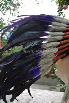 indian Feather headdress replica made Purple and black feather indian headdress headpiece headband costume replica made
indian Feather headdress replica made Purple and black feather indian headdress headpiece headband costume replica made